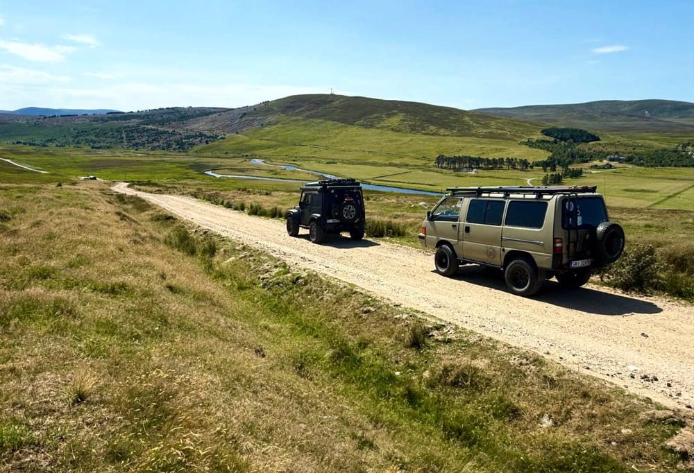 Offroad-Route in Schottland 4x4 - Schotterstraße