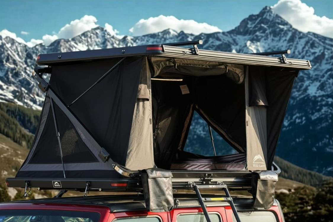 Tente de toit Wild Land Rock Cruiser 140 ouverte