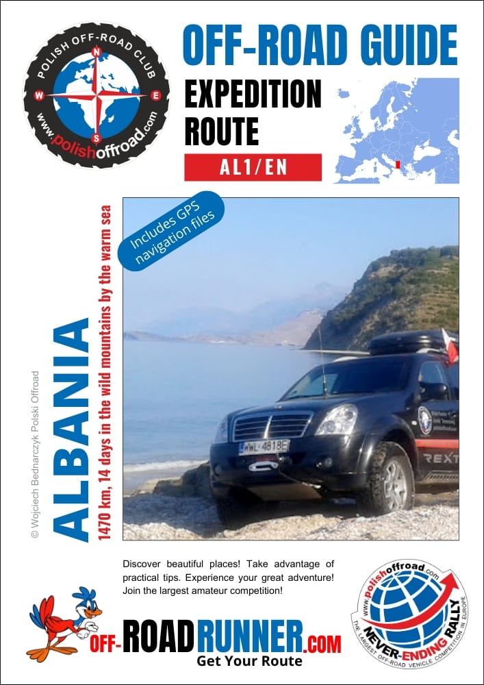 Off-Road route in Albania Guidebook AL1EN